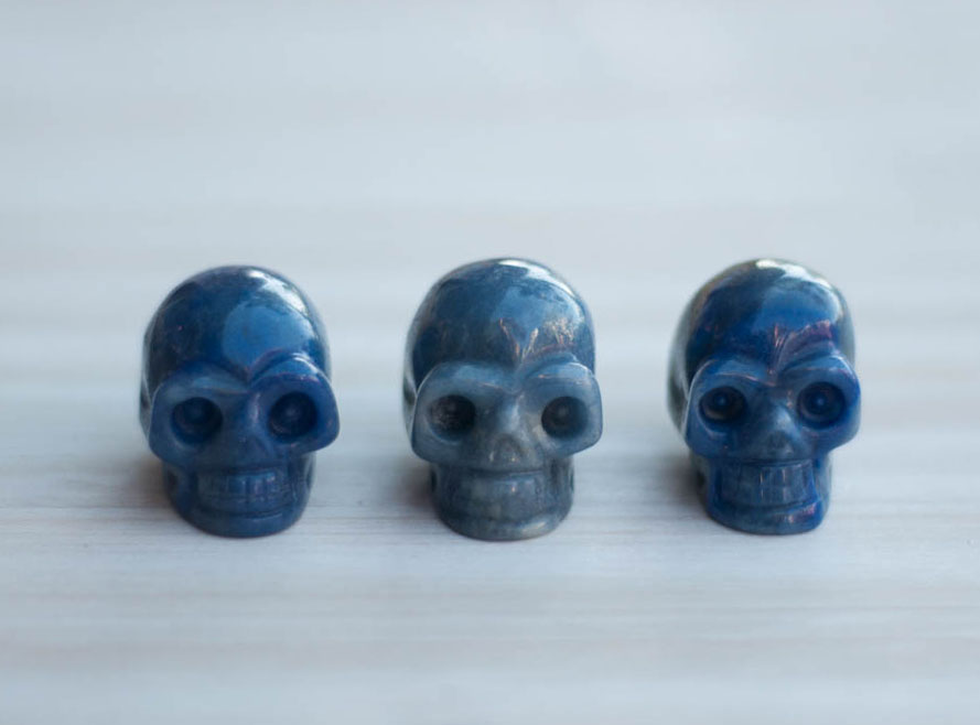 Blue Quartz Crystal Skull small