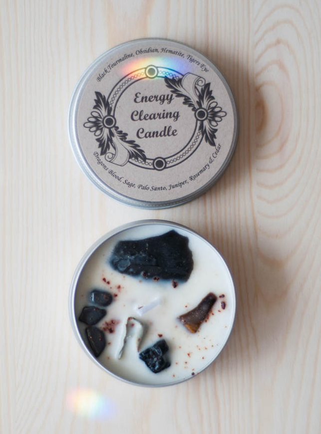 Energy Clearing Tin Travel Candle