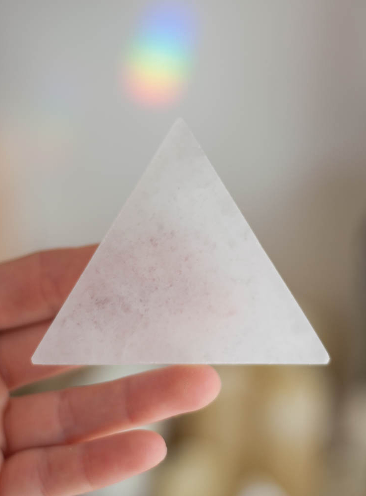 Selenite Flat Triangle