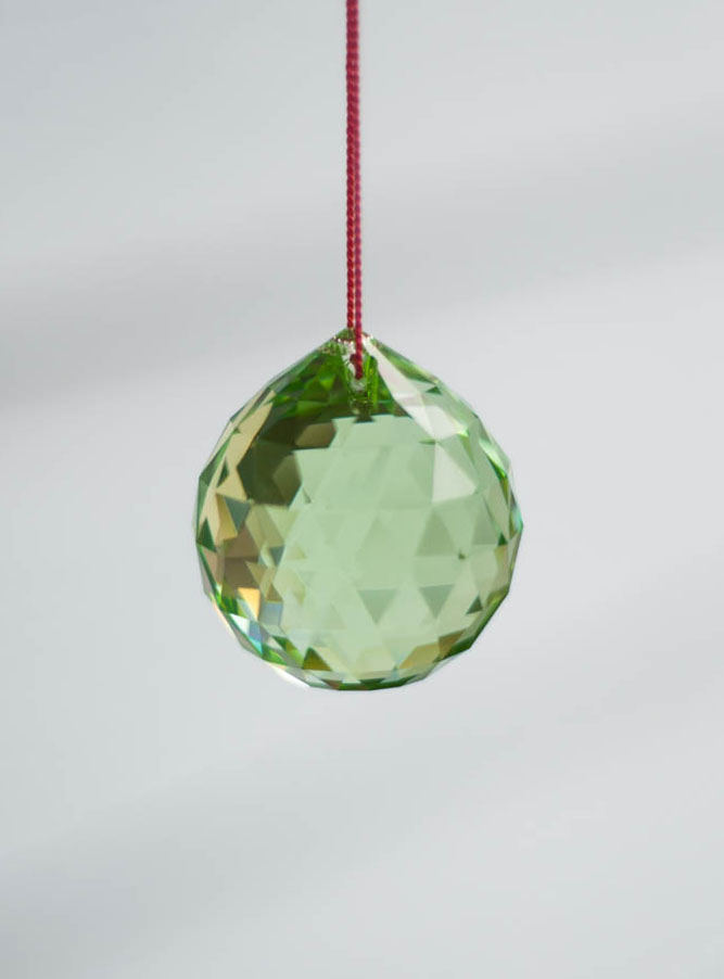 Swarovski Crystal 40mm Rainbow Maker Ball Light Green | Rainbow Makers ...