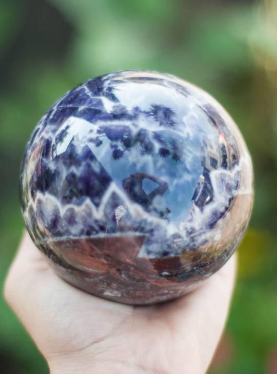 Chevron Amethyst Sphere #2