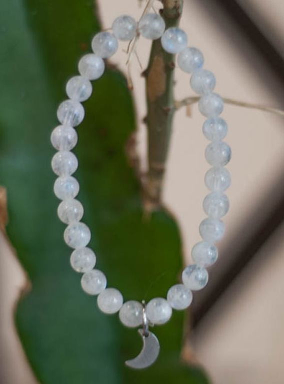 Rainbow moonstone 6mm Bracelet - only in petite and regular sizes