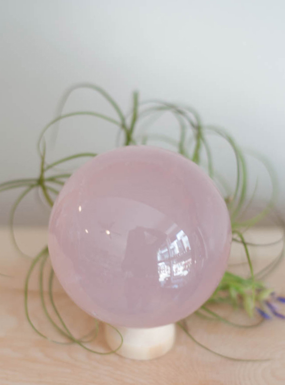 Star Rose Quartz Sphere #3